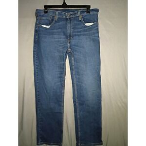 Levis 559 Relaxed Straight Fit Denim Jeans Mens 36x32 Dark Wash Worn Wear